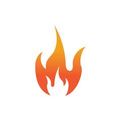 Hot flame fire vector icon illustration design template