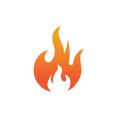 Hot flame fire vector icon illustration design template