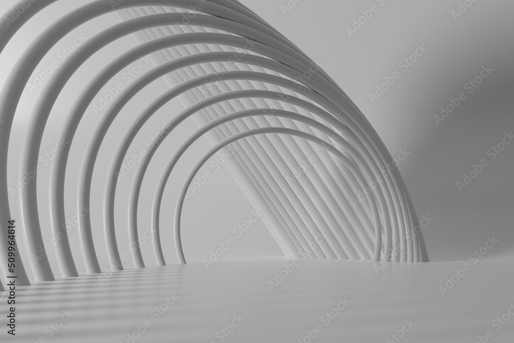 Aufkleber 3d rendering white abstract background