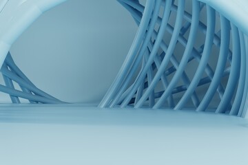 3d rendering abstract blue background. 3d illustration