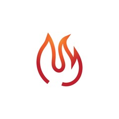 Hot flame fire vector icon illustration design template