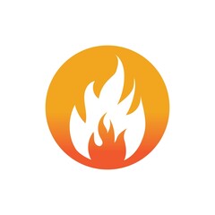 Hot flame fire vector icon illustration design template