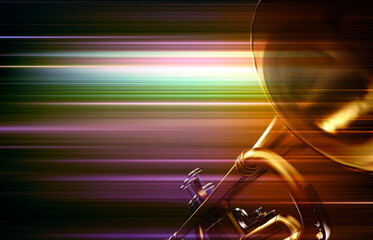 abstract darl blur music background with trumpet - 509966835