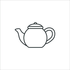Vector sign of The Teapot symbol is isolated on a white background. Teapot icon color editable.