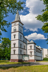 Fototapeta premium Neoclassical Evangelical Church of the Augsburg Confession. Ozimek, Opole Voivodeship, Poland.