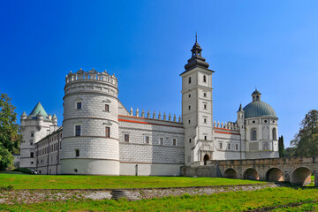 Fototapeta na wymiar Castle in Krasiczyn, big village in Subcarpathian Voivodeship, Poland.