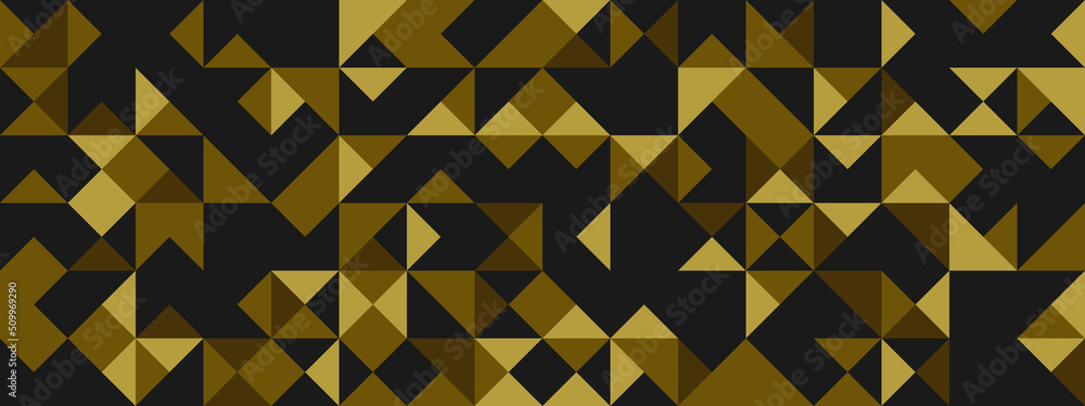 Poster minimalist empty triangular premium gold universal background. abstract elegant geometric seamless p