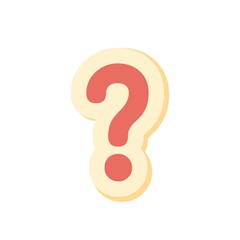 Cartoon illustration icon of question mark, question and question