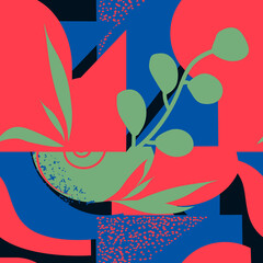 Naklejka premium Rainbow shapes, curves, arcs. Abstract seamless pattern withe various lines andfiguras.Hand drawn scribble illustrations.