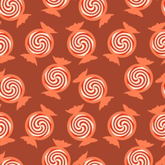 Winter kids seamless peppermint lollipop pattern for textiles and packaging and gifts and linens and wrapping paper