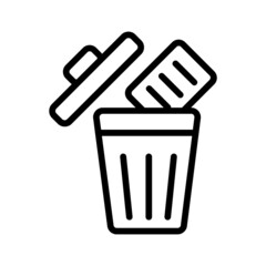 Black line icon for Delete