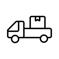 Black line icon for Delivery