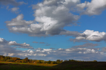 Low clouds over nature