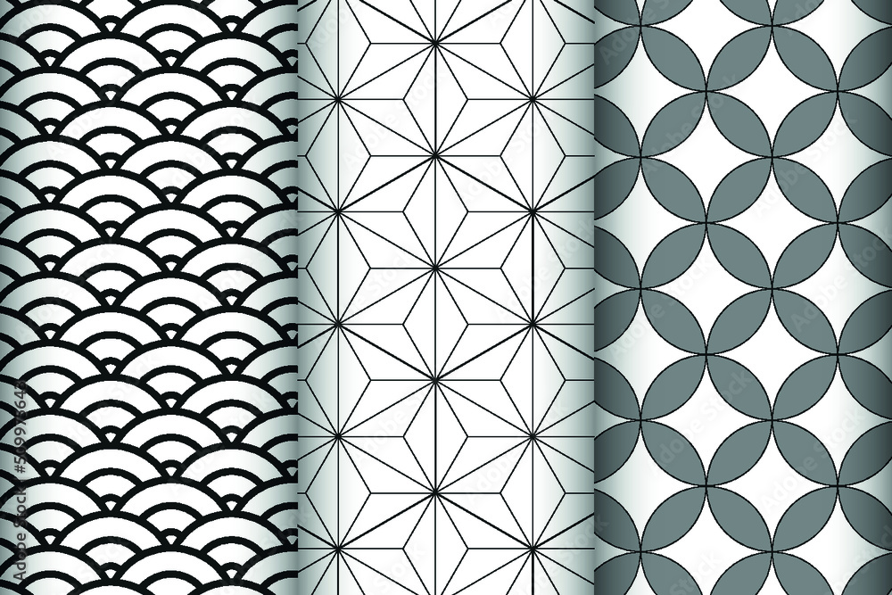 Aufkleber vector set ornamental seamless patterns. collection of geometric luxury modern patterns. endless tex
