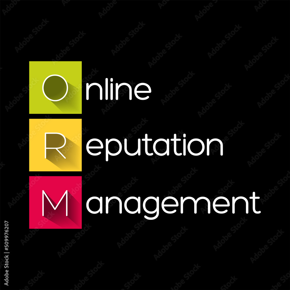 Poster orm online reputation management - practice of attempting to shape public perception of a person or 
