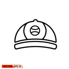 Icon vector graphic of baseball cap