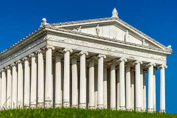 Temple of Artemis in Miniaturk Park of Istanbul. Temple of Artemis is one of the Seven Wonders of the world.