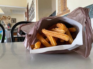 desayuno español:
churros