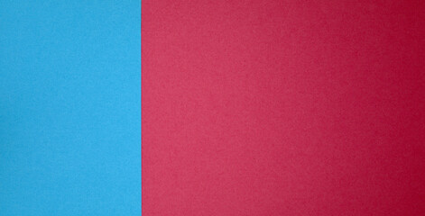 Fototapeta premium top view pink and blue craft paper texture background 