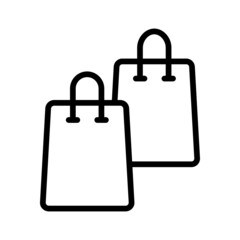 Black line icon for Shopping