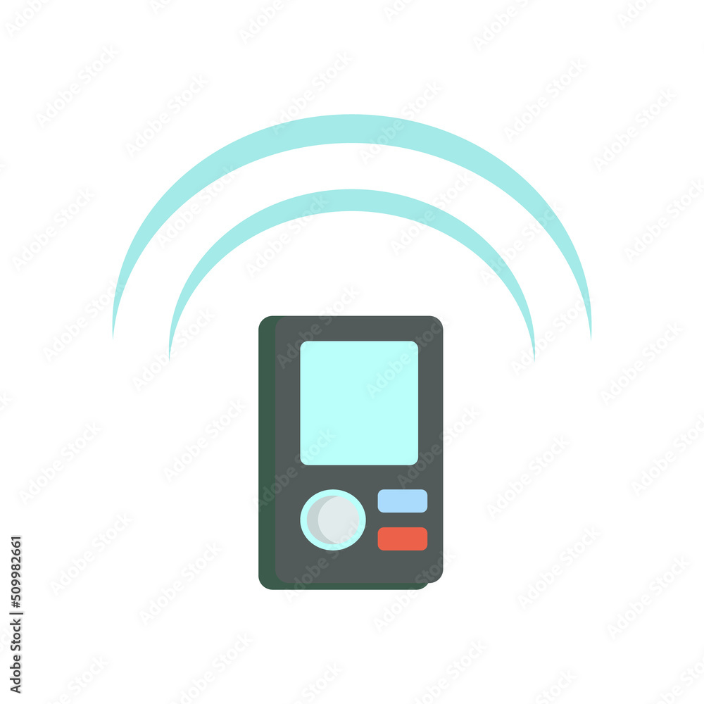 Poster home alarm semi flat color vector object. full sized item on white. electronic device. wireless hous