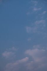 Blue sky background with clouds.