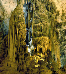 NEPTUN'S CAVE WITH STALACTITES AND STALAGMITES ON THE ISLAND OF SARDINIA © mario
