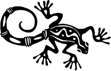 vector de salamandra con motivos étnicos
