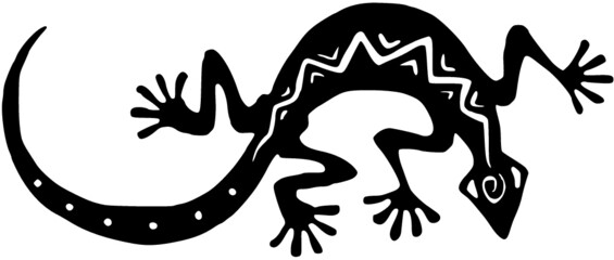vector de salamandra con motivos étnicos
