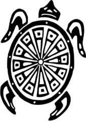 vector de tortuga con motivos &eacute;tnicos 