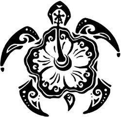 vector de tortuga con motivos étnicos 