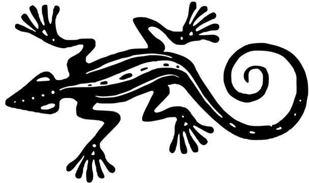 vector de salamandra con motivos &eacute;tnicos
