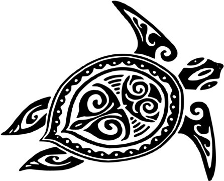 vector de tortuga con motivos &eacute;tnicos 