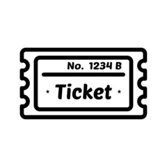 Black line icon for Ticket