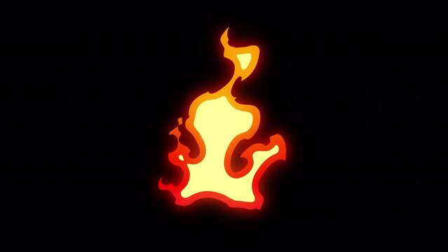Simple Cartoon Fire Energy And Explosions Motion Graphics Pack