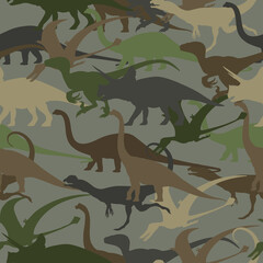 Lips kiss lips. Two lovers, vector illustration in flat style, cartoon — vector illustration. Seamless camouflage with dinosaurs.