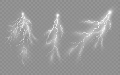 The effect of lightning thunderstorm and lightning - obrazy, fototapety, plakaty
