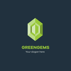 Gems hexagon modern logo template