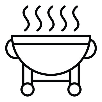 black grill with smoke rising clip art preview