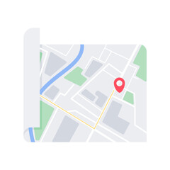 Fototapeta premium Map on the phone for navigation. sender to receiver