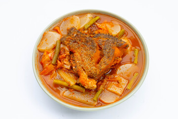 Sour Soup with Tilapia and Mixed Vegetables