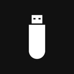 usb flash drive icon on grey background