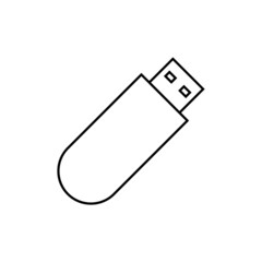 usb flash drive line icon