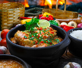 Fish and shrimp moqueca,