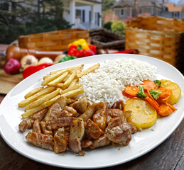 Roast Beef with French Fries