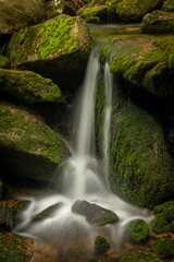 Waterfall of Jodlowka creek near Borowice village in Krkonose mountains