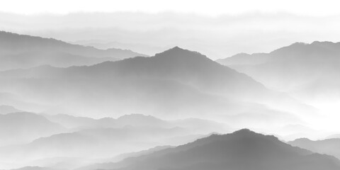 misty mountain landscape