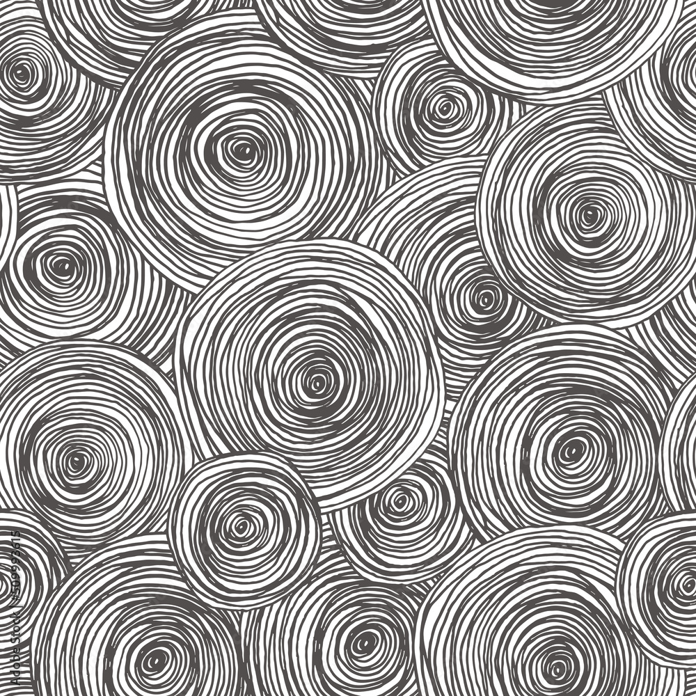 Poster Seamless abstract pattern with circles