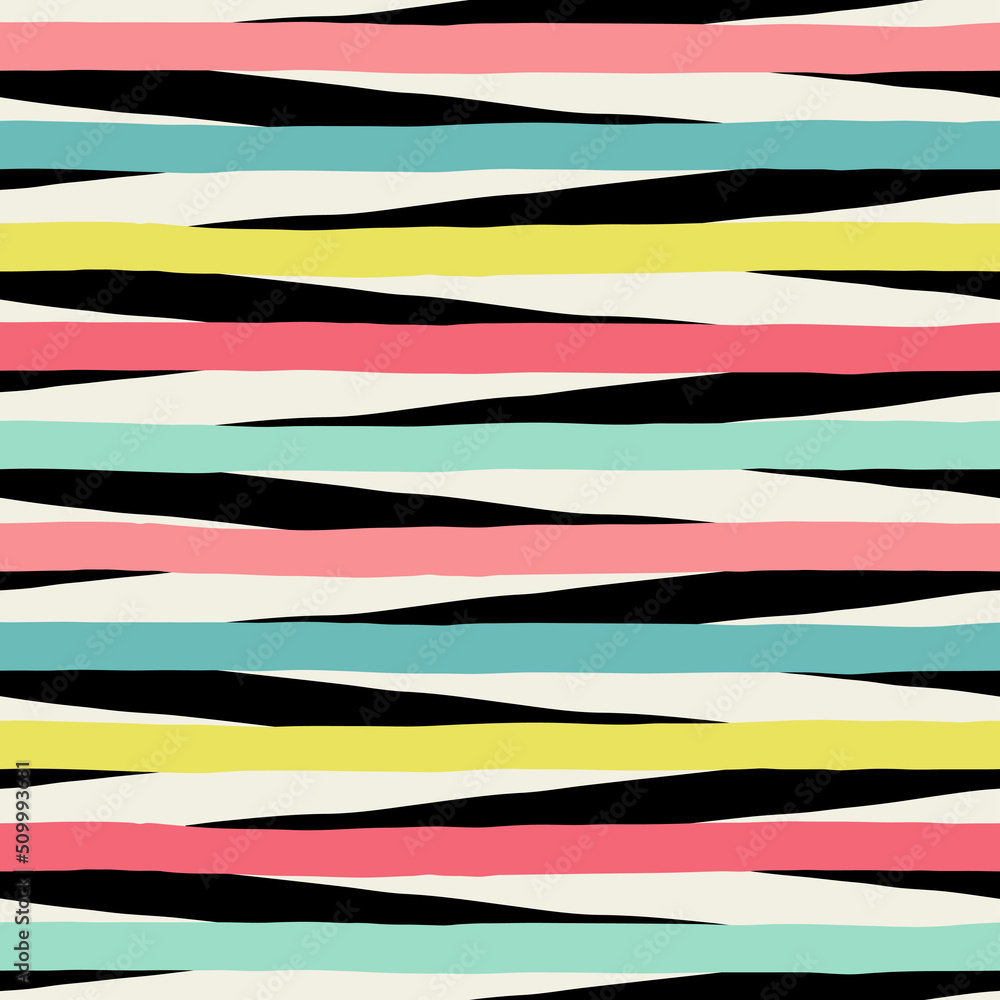 Poster seamless pattern with hand drawn lines