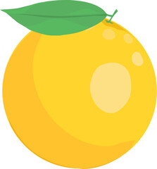 Fototapeta premium illustration of an orange fruit lemon